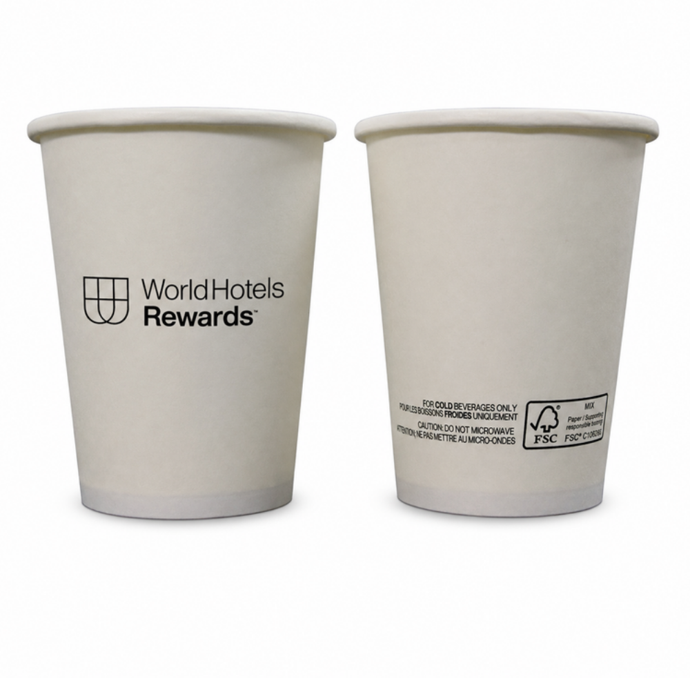 WorldHotels Rewards 8oz Single Wall Cold Paper Cup, Unwrapped (CP-CLDU8FWHRAQ1)