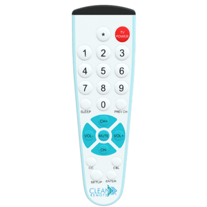 CR1R Clean Remote – Universal TV and Cable Box Remote Control for Hospitality and Healthcare