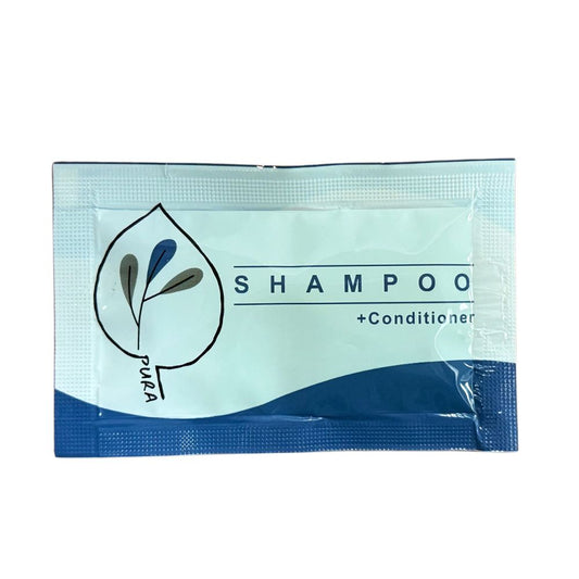 Pura Collection Shampoo & Conditioner Packets – 0.34 oz, Case of 1000