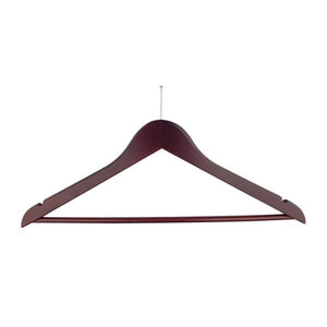 Men's Hanger – Mahogany, Ball Top, 17"L x 1/2" Flat, 100/Case