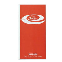 Econo Lodge Foldover Note Pads – 6.5" x 6.5" – Case of 1,000
