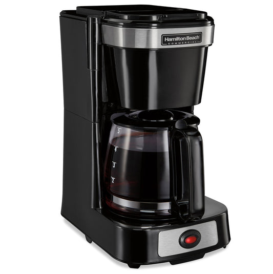 Hamilton Beach 4-Cup Coffee Maker with Auto Shutoff and Glass Carafe – Black, 6/Case (Model: HDC500D)