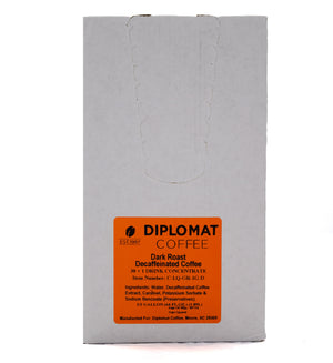 Lobby Program - Liquid Coffee Diplomat Coffee Decaf Gourmet Roast – Dark Roast, 2 × 0.5 Gallon Case (Item #C-LQ-GR-1G-D)