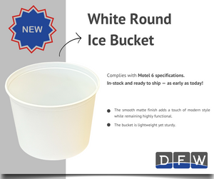 Round White Ice Bucket –2 QT, 240/cs