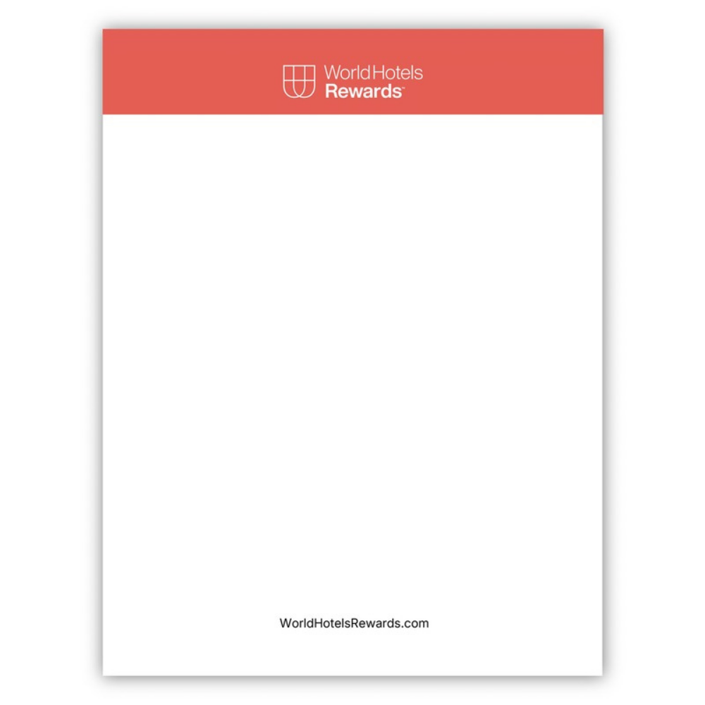 WorldHotels Rewards Memo Pads, 10 Sheet (S-MP-WHR-2605)