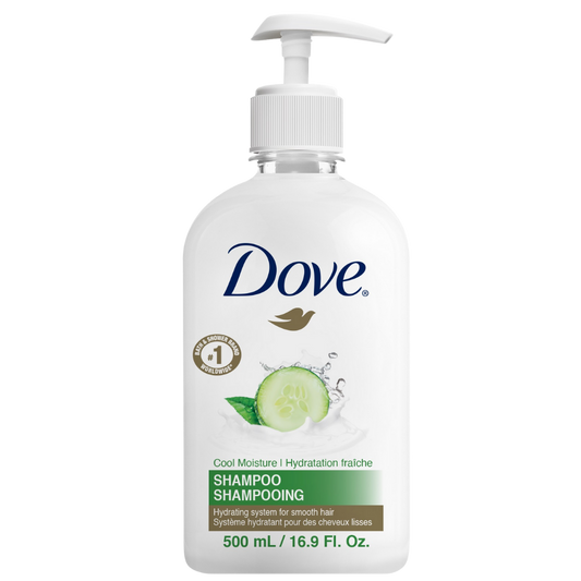 Dove Cool Moisture Shampoo – 500 mL Dispenser, Case of 24