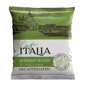 4-Cup Decaf Coffee – Filter Pack (0.60 oz), Cafe Italia (100% Arabica), 200/Case