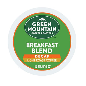 Green Mountain Coffee Roasters® Breakfast Blend Decaf – Light Roast, 96/Case