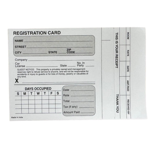 Perforated Registration Cards – 6000/Case, 4x6 Inches