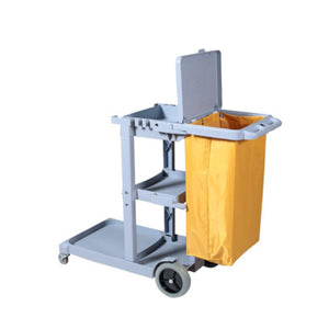 Janitorial Cart – Grey with Yellow Vinyl Bag