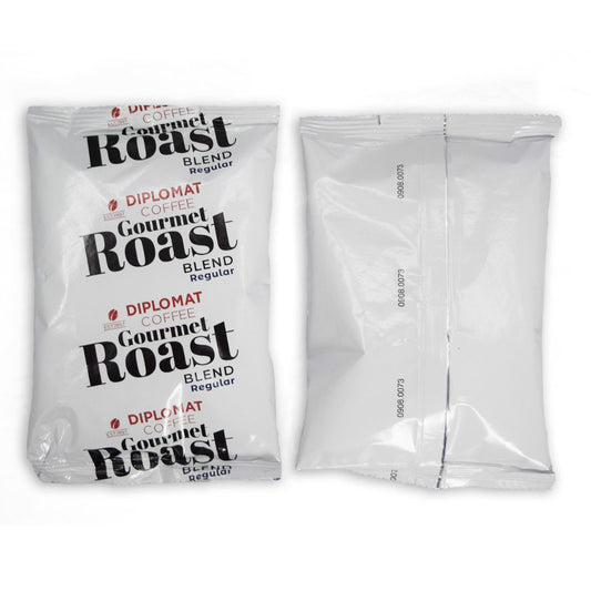 Lobby Program - Diplomat Coffee Gourmet Roast Decaf – Medium/Dark Roast, 100% Arabica, 2.5 oz Fractional Packs, Case of 42 (Item #C-LC-GR2.5-42D)