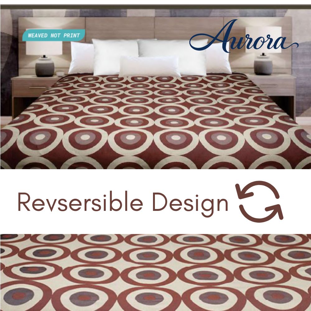 Aurora Reversible Coverlet – Brown-Beige – Full XL, 84" × 96"