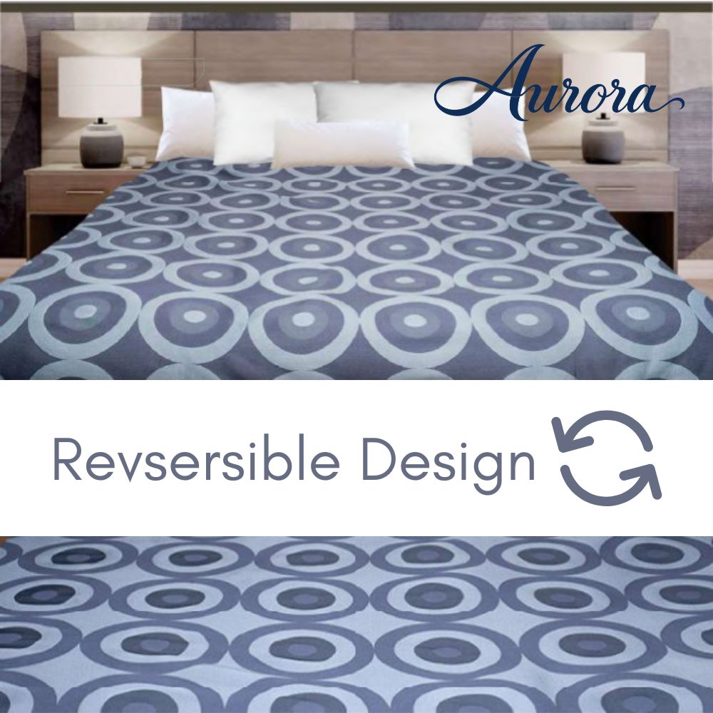 Aurora Reversible Coverlet – Dark Gray/Gray  – Full XL, 84" × 96"