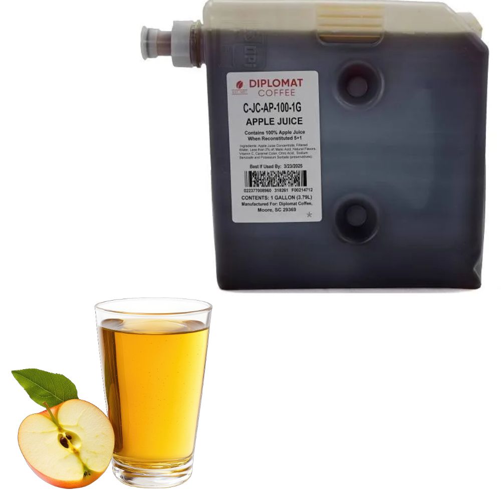 Lobby Program - 100% Apple Juice Blend Concentrate – 1 Gallon, Case of 3 (C-JC-AP-100-1G)