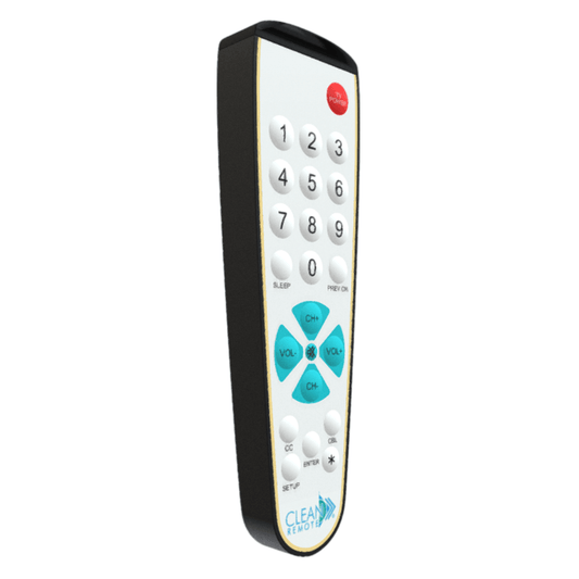 CR3BCB Clean Remote – Big Button Universal TV and Cable Box Remote for Hospitality and Healthcare