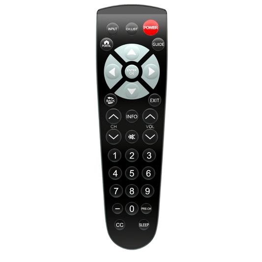 CR4B-2 Clean Remote – Advanced Remote Control for LG, Samsung, RCA, and Philips Commercial TVs (Black Membrane)