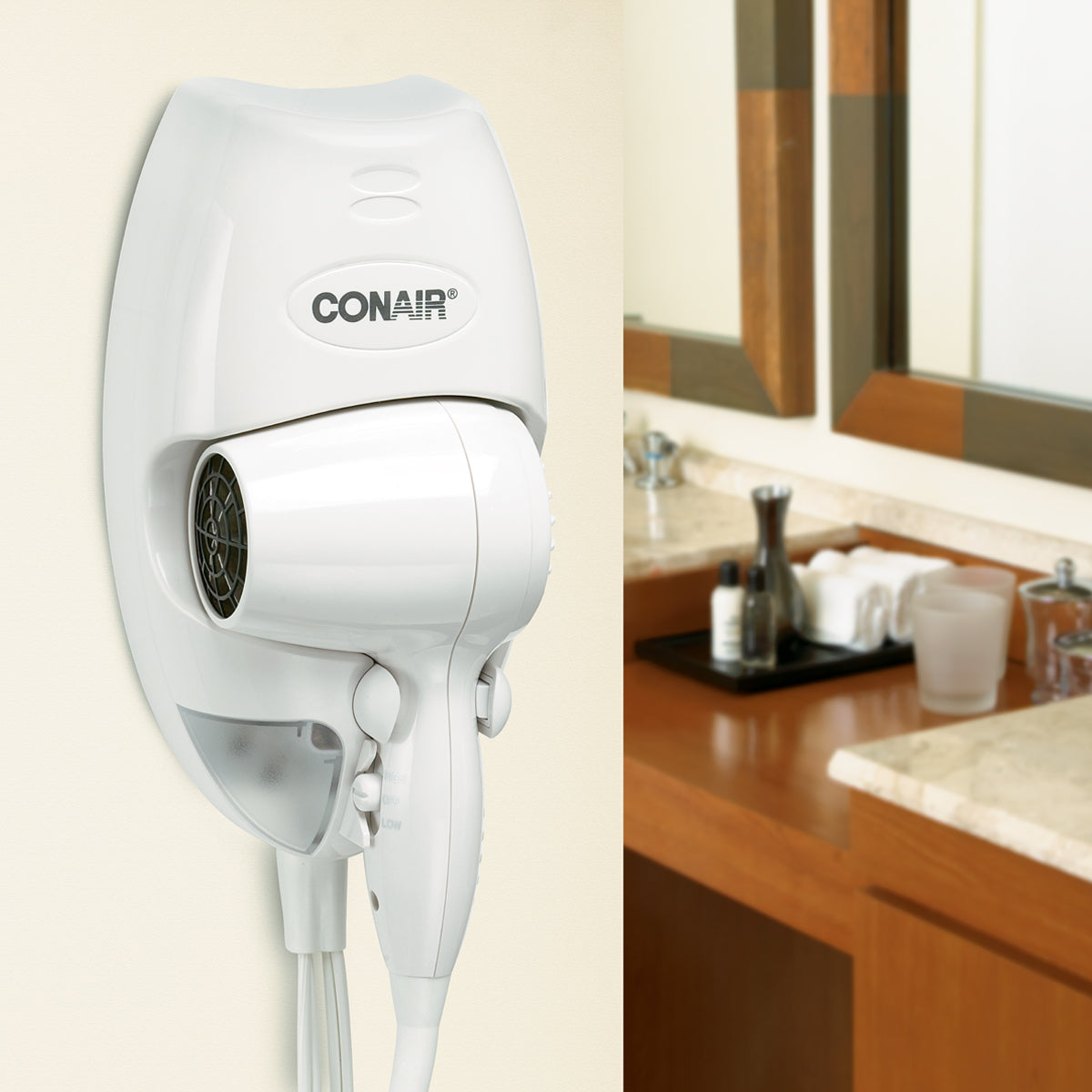 Conair 1600 Watt Direct Wire Wall Mount Dryer White - 136W