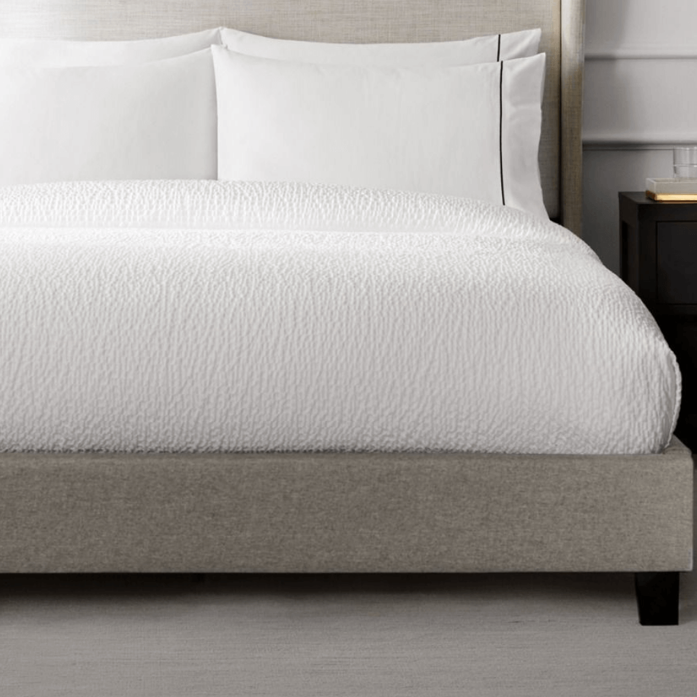 Ocean Waves Decorative Top Sheet – King, 112" x 94", White