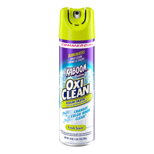 Kaboom Foam-Tastic Bathroom Cleaner – 19 oz Can, Fresh Scent, Case of 8 (57037-00071)