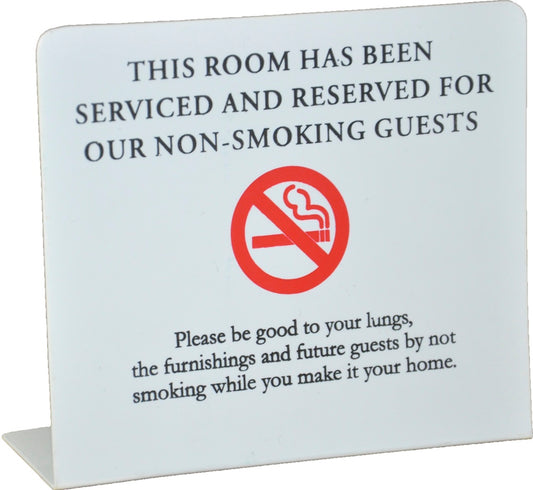 No Smoking Sign –  L-Shape Upright