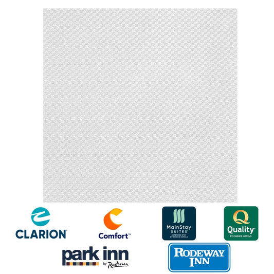 Queen/Full Pixel Decorative Top Sheet with Microban® – 96" x 115", Decorative Hem, Mitered Corners for Hotels Comfort, Clarion, Mainstay, Rodeway, Quality & Park Inn