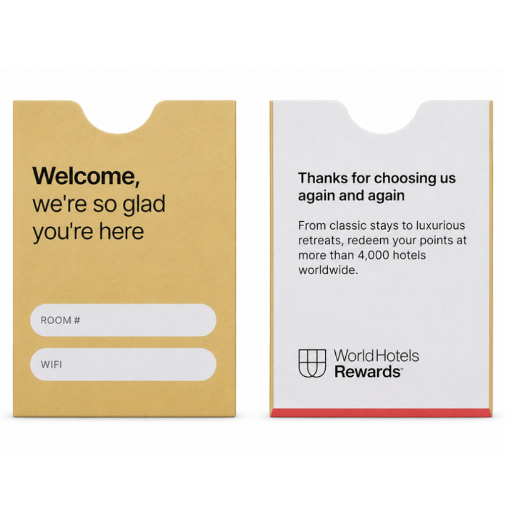 WorldHotels Rewards Key Envelopes, Gold (S-KEN-WHR-GOLD-2605)