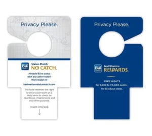 DND-EL-BWR-2301 Best Western Hotel & Resorts Electronic DND – 100 per Case