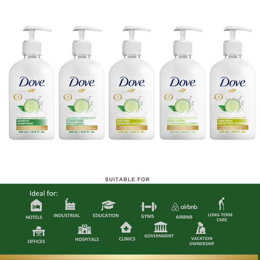 Dove Cool Moisture Shampoo – 500 mL Dispenser, Case of 24