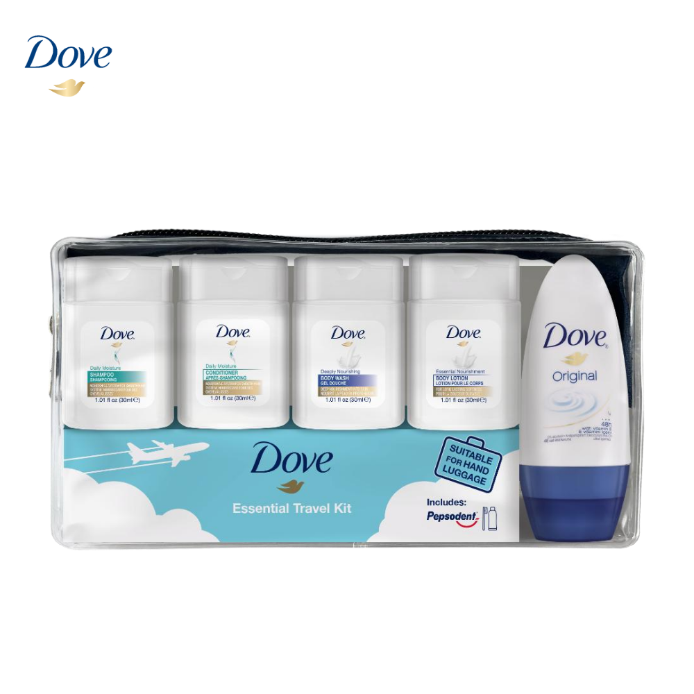 Dove Hydrating Care Essential Travel Kit – Case of 12