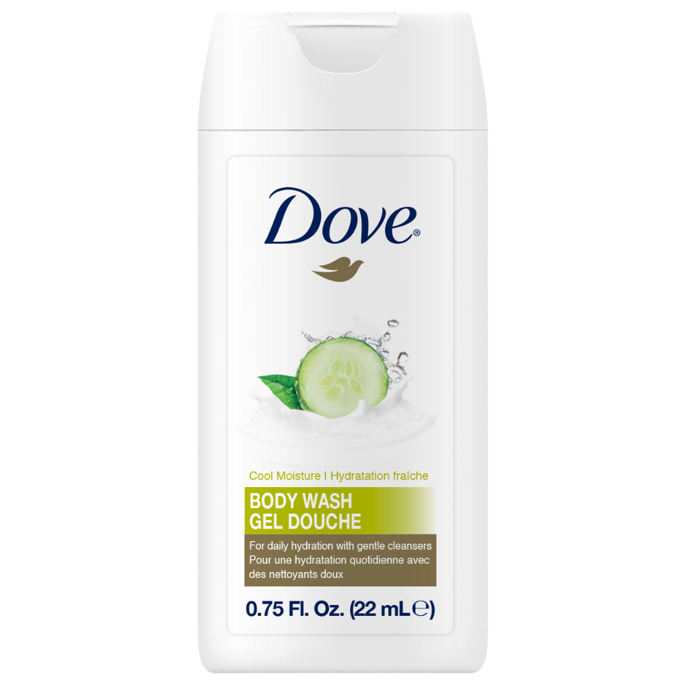 Dove Cool Moisture Body Wash – 22 mL Mini, Case of 192