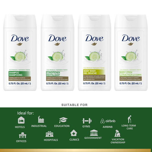 Dove Cool Moisture Conditioner – 22 mL Mini, Case of 192