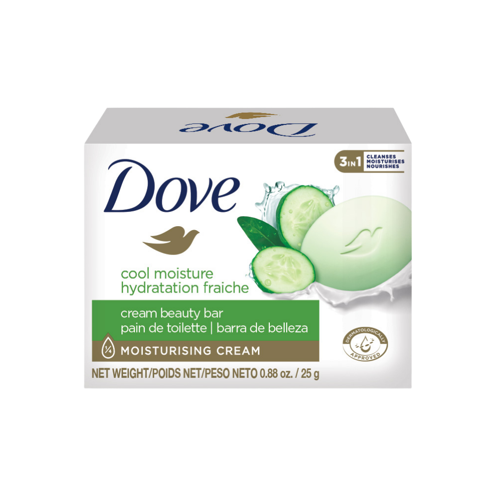 Dove Cool Moisture Beauty Bar – 25 g Soap, Case of 288