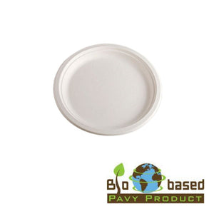 6" Biodegradable Plate - Sugarcane Bagasse, PFAS-Free, 1000/Case