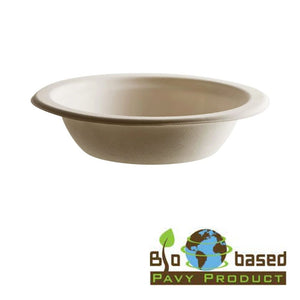 12oz Cereal Bowl - Biodegradable Sugarcane Bagasse, 1000/Case