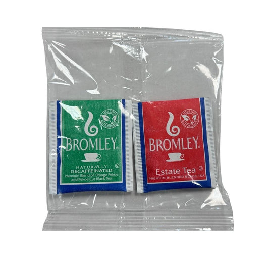 Tea Kit – 1 Regular Tea, 1 Decaf Tea, 1 Napkin, Bromley, 200/Case
