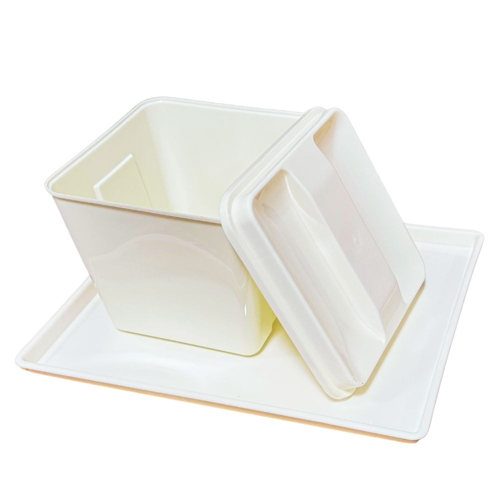 Square Ice Bucket – Vanilla, 3QT, 6.75"x6.75"x5.5", 72/Case