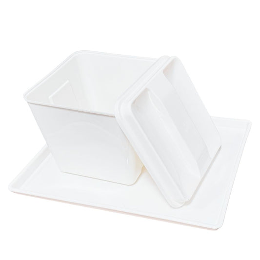 Square Ice Bucket – White, 3QT, 6.75"x6.75"x5.5", 72/Case