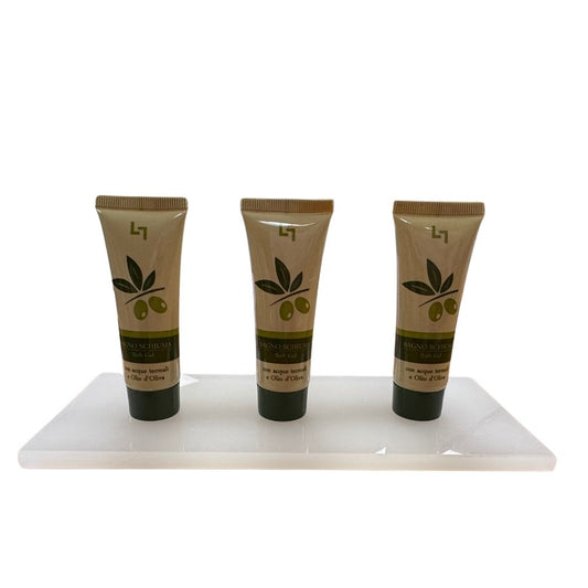 Frosted Rectangular Amenity Tray – 3.5" x 9", 24/Case