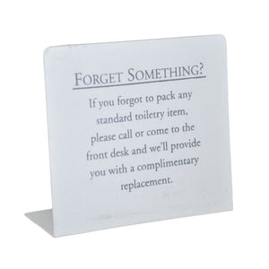 Forget Something Sign – L-Shape Tent, Extra Strong, Rounded Corners
