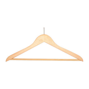 Men's Hanger – Natural, Ball Top, 17"L x 1/2" Flat, 100/Case