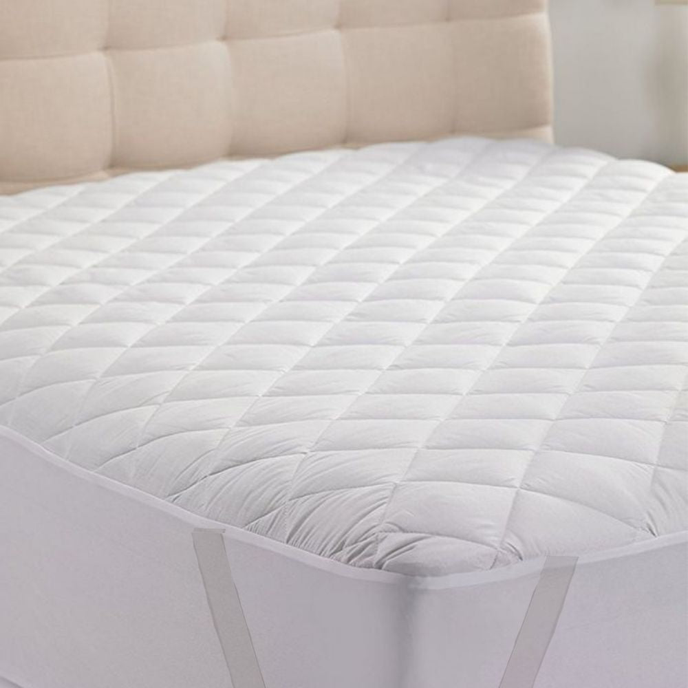 Premium Diamond Quilt Mattress Pad – King 78x80 + 12"–15" Deep