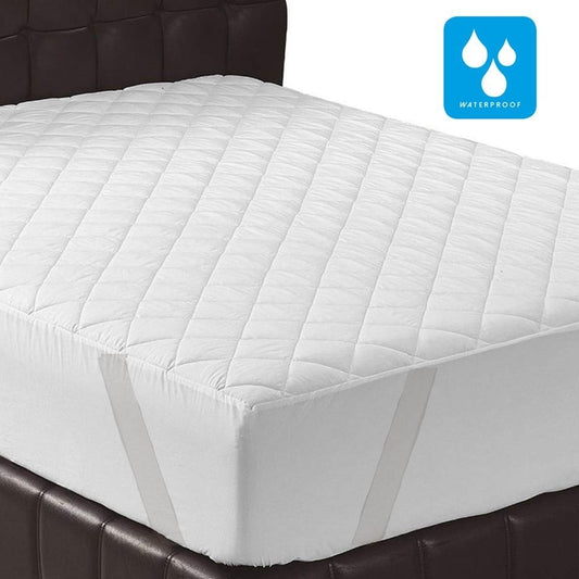 60"x80"+12" up to 15" Waterproof Mattress Pad – Queen, 8 oz Fill, Full Elastic, A/B, 6" Diamond Quilt, 10/Case (PREMIUM)
