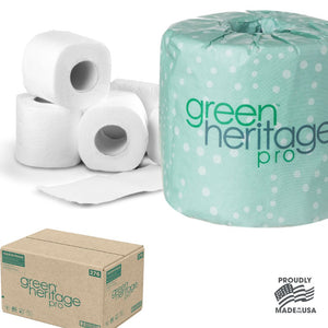 276 Bathroom Tissue, Green Heritage  –  500 Sheets/Roll, Bulk for Hotels (96 Rolls/Case)