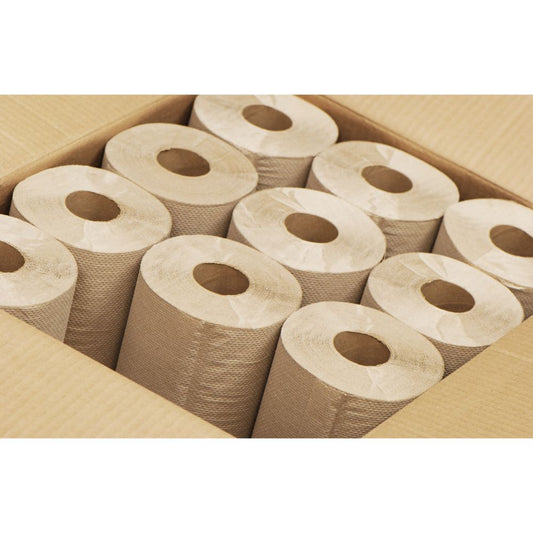 Hardwound Paper Towels – 8" x 350 ft, 12 Rolls/Case