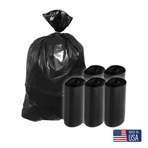 Extra Heavy Duty Roll Pack Can Liner – 40" x 46" (45 Gallon), 38 Micron (1.2 MIL), Case of 100