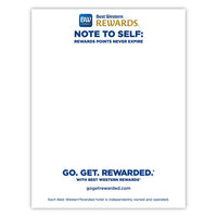 S-MP-BWR-1708 Best Western Memo Pad 4.25" x 5.5", 10 Sheets – 500 per Case