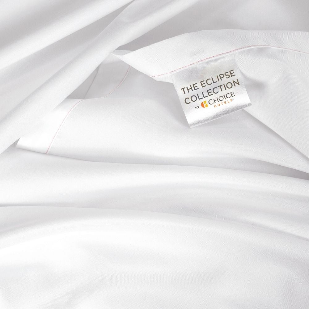 Choice Hotels Eclipse Collection King Extra Deep Pocket Fitted Sheet [0039562] – 78"x80"x15", White