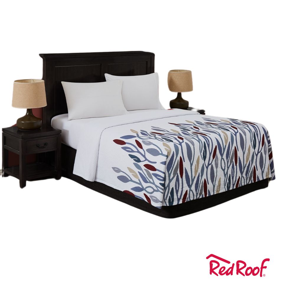 King Top Sheet – Red Roof, Enchanted Leaves, Stain Repellant, 112"x98", 6/Case