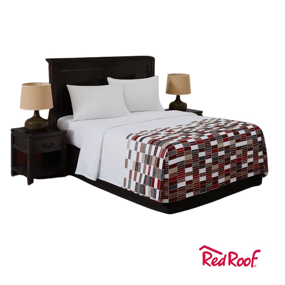 Queen Top Sheet – Red Roof, Twilight Mosaic, Stain Repellant, 96"x98", 6/Case