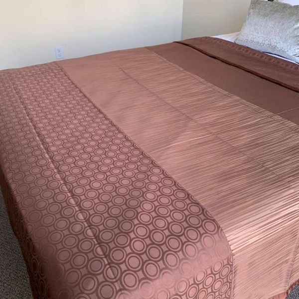 Modern Decorative Top Sheets-Full Xl-Chocolate/Gold